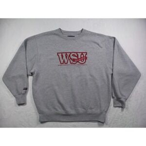 Washington State Cougars Sweatshirt Womens Large Gray Pullover Jansport Crew